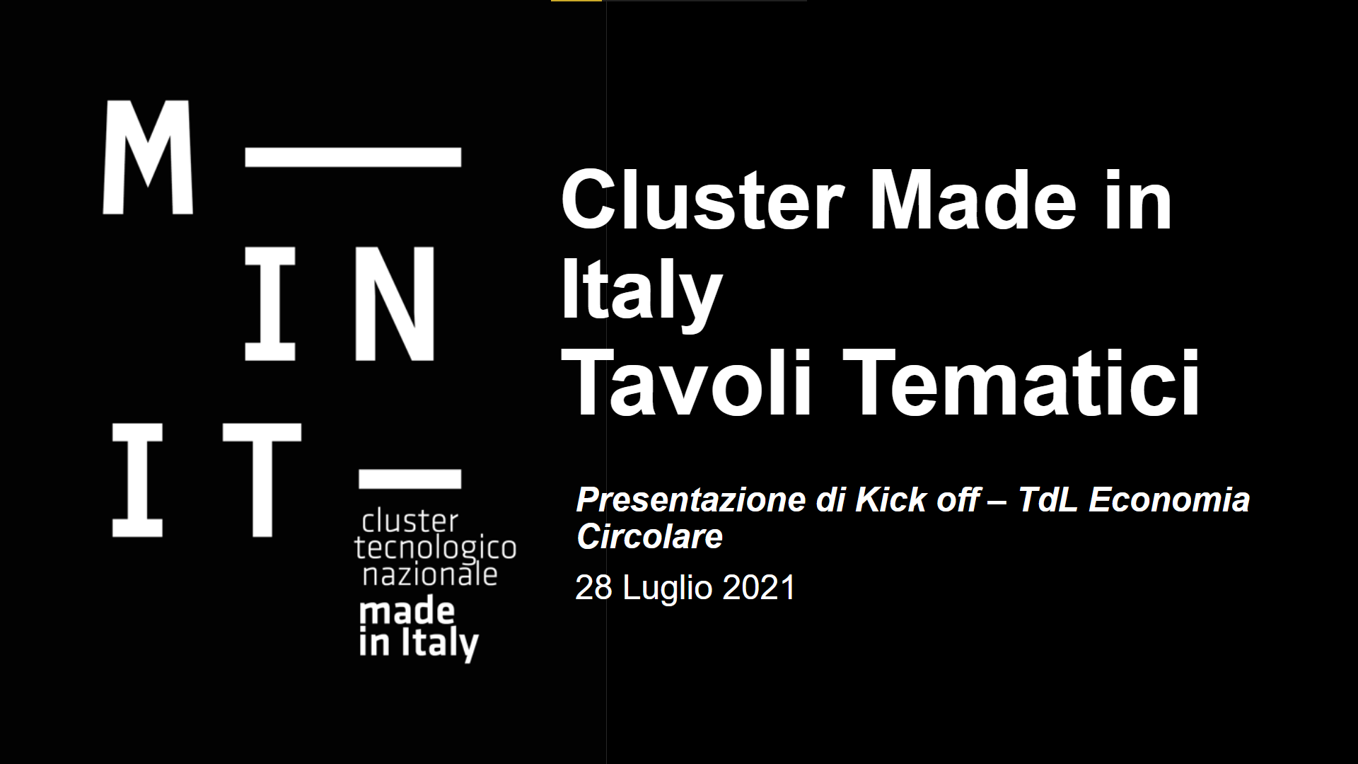 flyer Tavoli Tavoli Tematici del Cluster MinIt